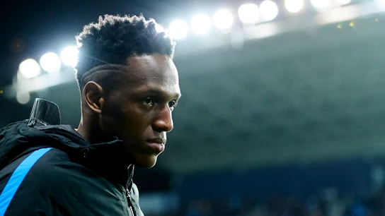 Yerry Mina con el Barcelona Yerry Mina con el Barcelona