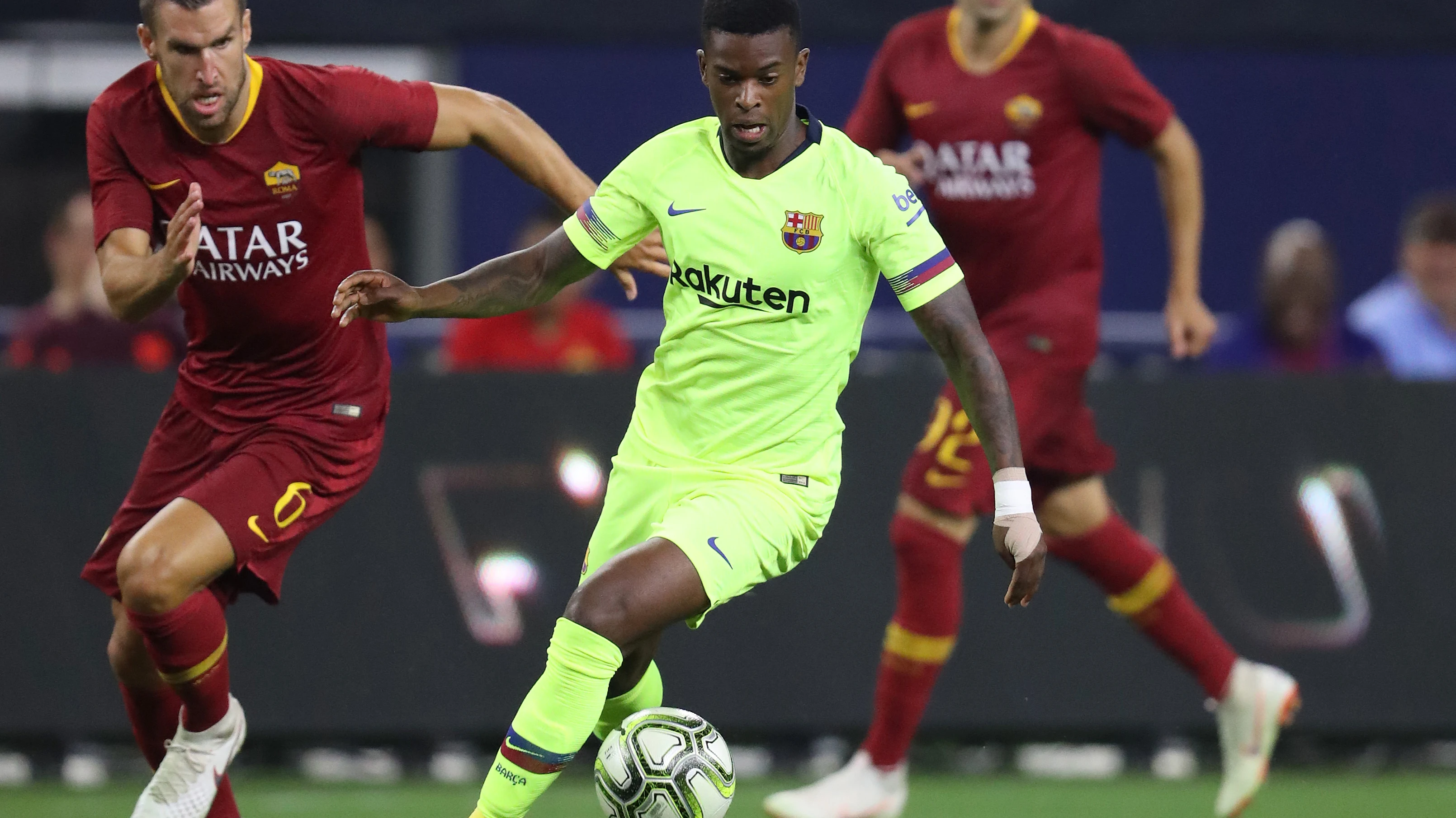 Semedo durante un partido contra la Roma