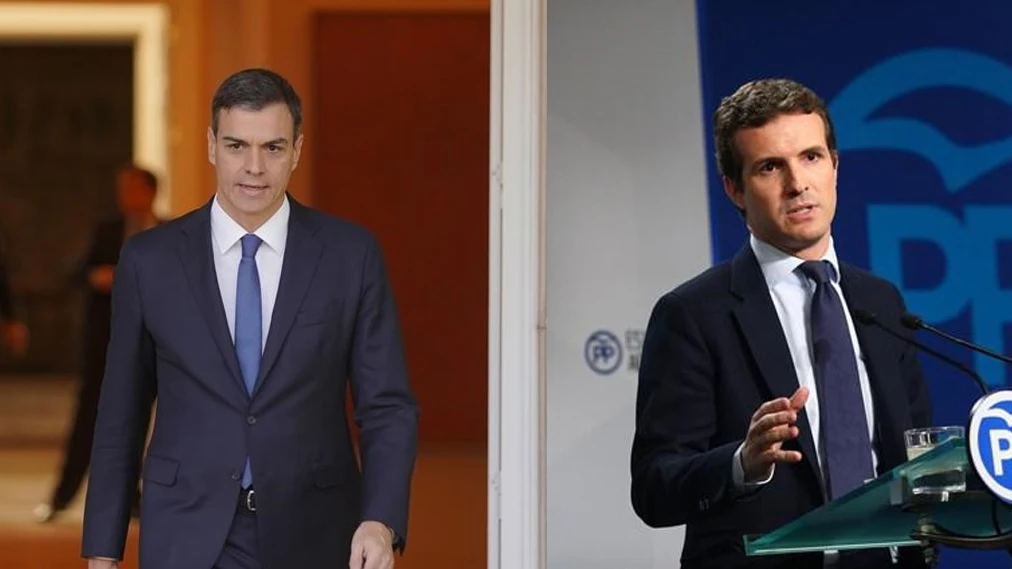 Pedro Sánchez y Pablo Casado