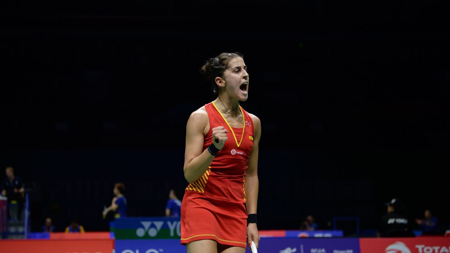 Carolina Mar&iacute;n celebra su triunfo