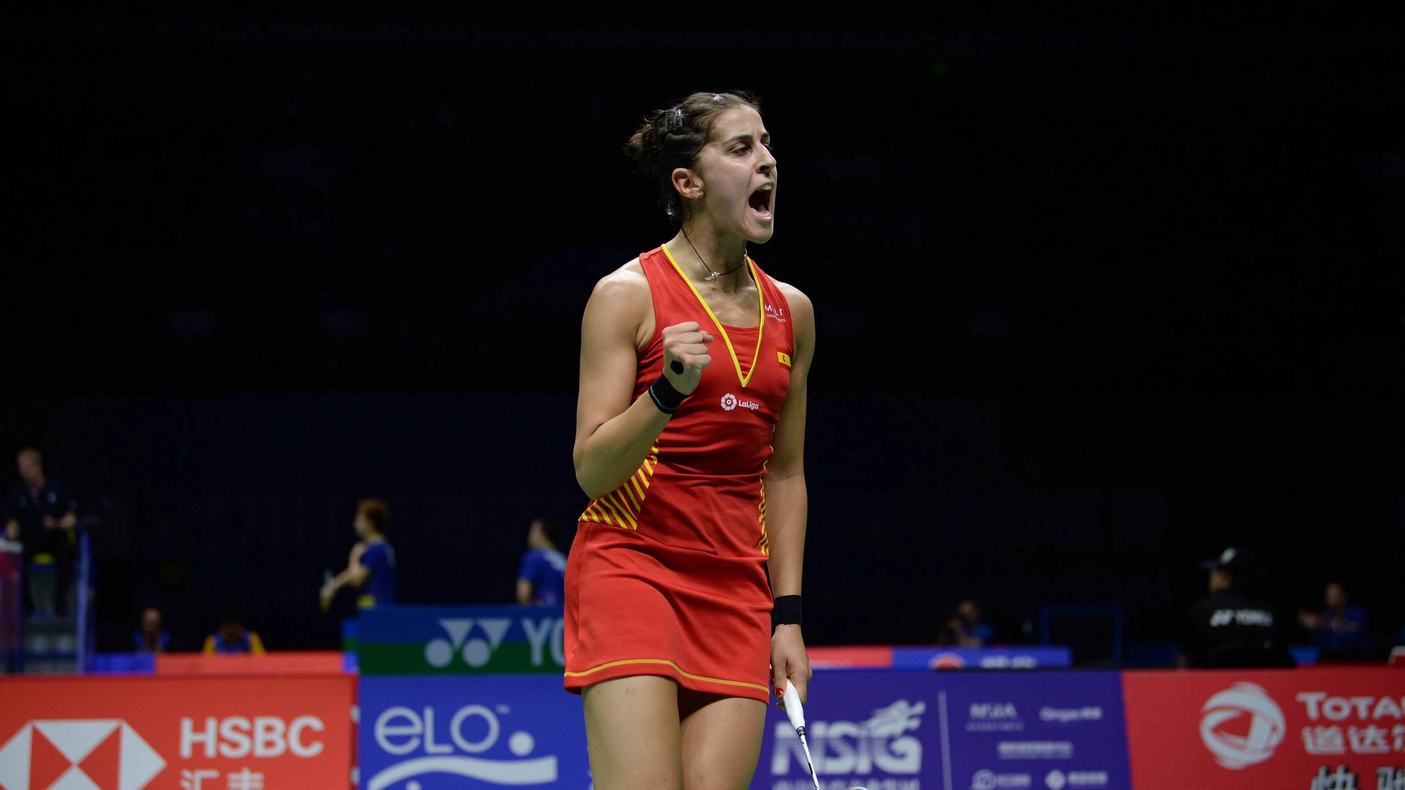 Carolina Marín celebra su triunfo