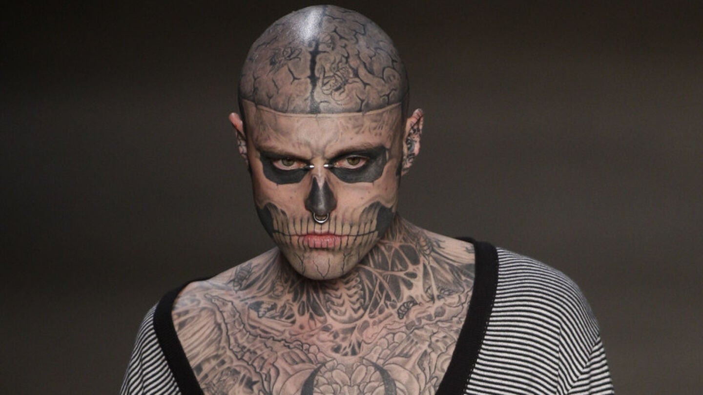 Rick Genest, m&aacute;s cononocido como 'Zombie Boy'
