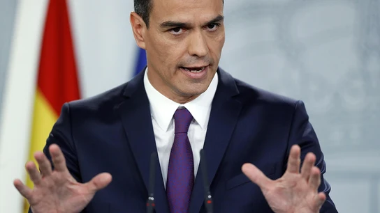 Pedro Sánchez en rueda de prensa Pedro Sánchez en rueda de prensa