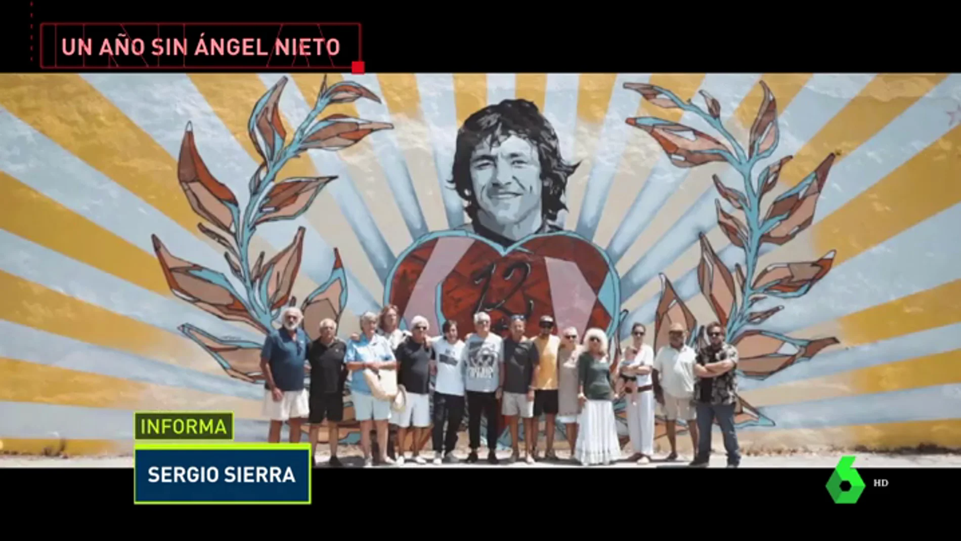 Un mural gigante en Ibiza homenajea a Ángel Nieto un año después de su muerte