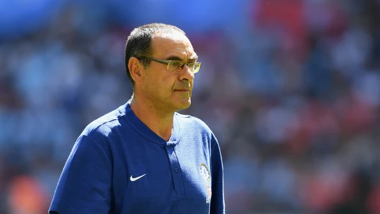 Maurizio Sarri, en el partido ante el Manchester City Maurizio Sarri, en el partido ante el Manchester City