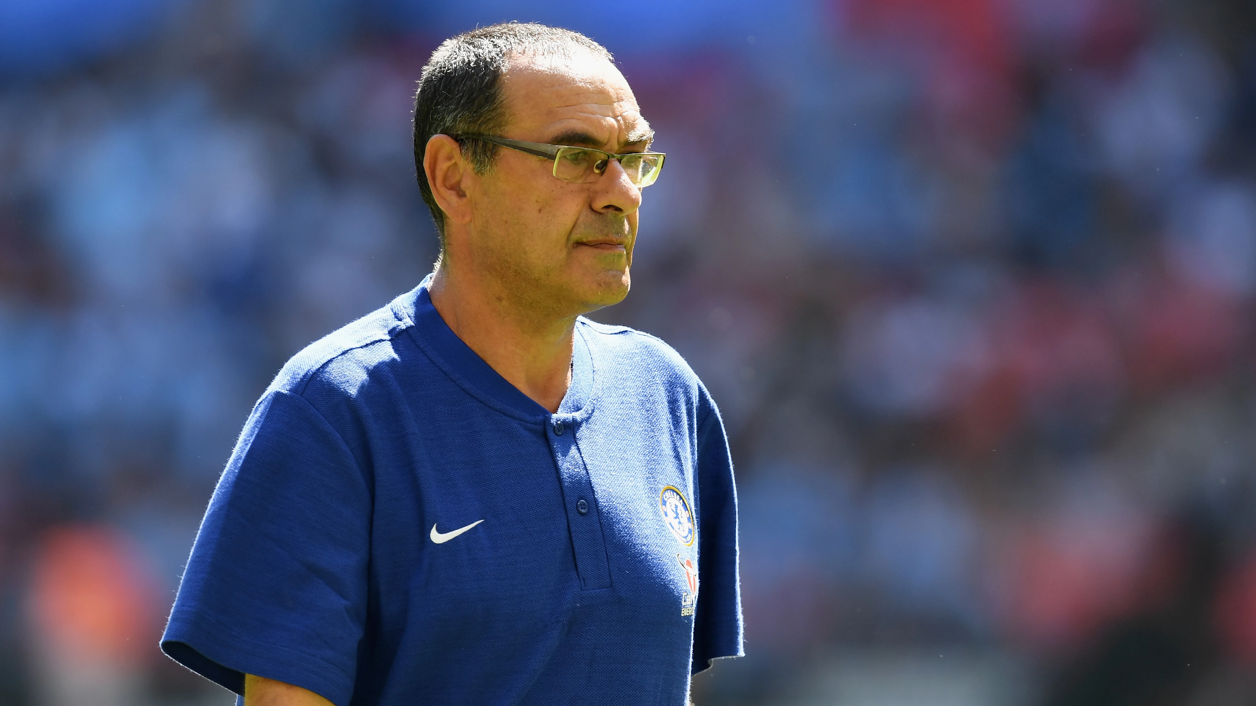 Maurizio Sarri, en el partido ante el Manchester City