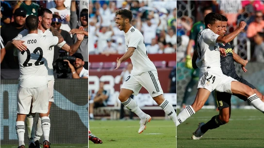 Bale, Asensio y Reguilón, en el partido ante la Juventus Bale, Asensio y Reguilón, en el partido ante la Juventus