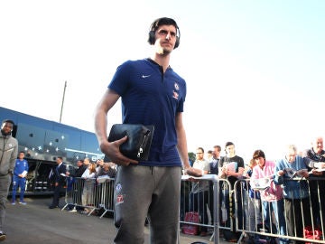 Thibaut Courtois, a su llegada a un partido del Chelsea Thibaut Courtois, a su llegada a un partido del Chelsea