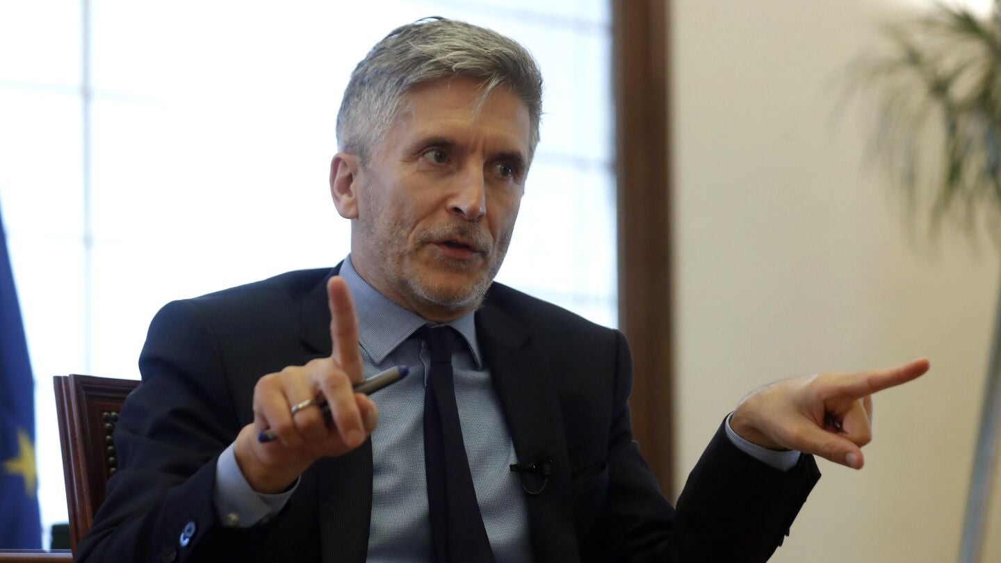 El ministro del Interior, Fernando Grande-Marlaska, en una entrevista.