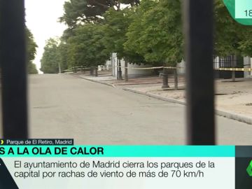 Los fuertes vientos han cerrado los parques de Madrid, entre ellos El Retiro Los fuertes vientos han cerrado los parques de Madrid, entre ellos El Retiro