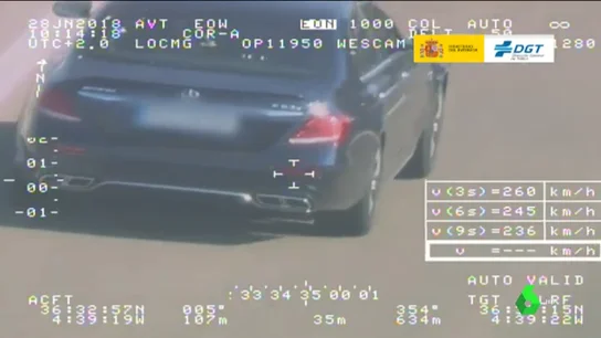 Coche pillado por las cámaras de la DGT Coche pillado por las cámaras de la DGT