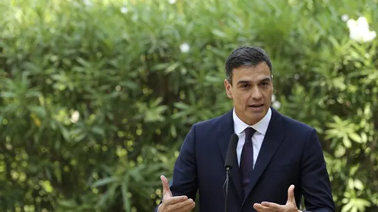 Pedro Sánchez en rueda de prensa Pedro Sánchez en rueda de prensa