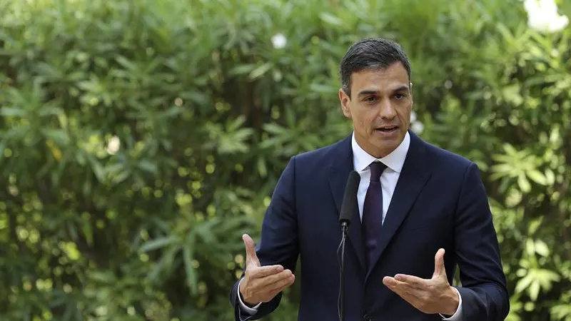 Pedro Sánchez en rueda de prensa