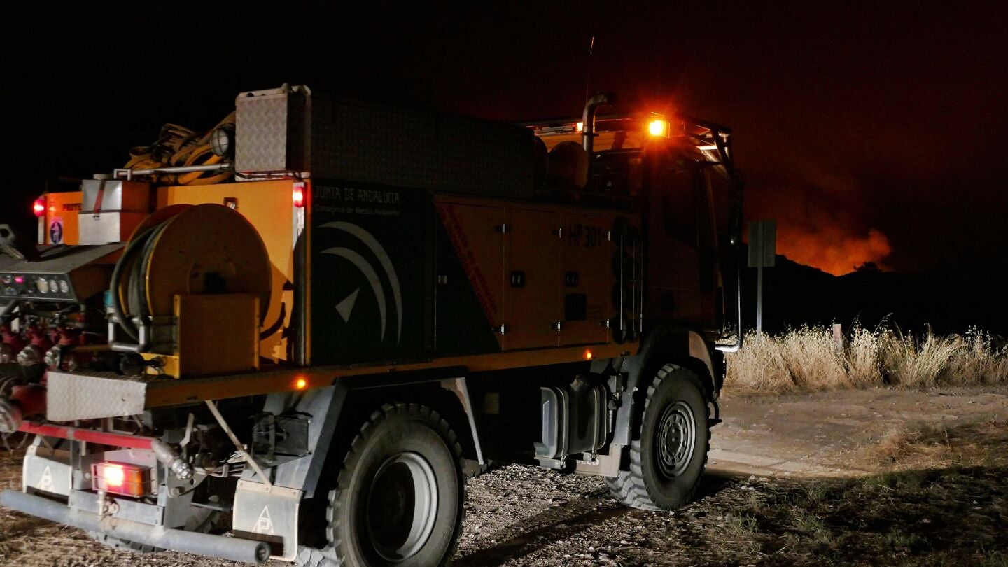 Operativos en el incendio de Huelva