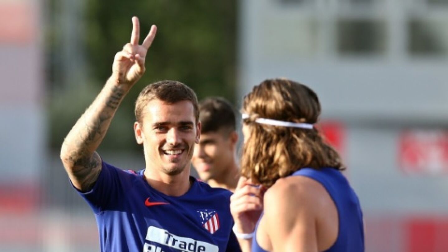Antoine Griezmann en un entrenamiento