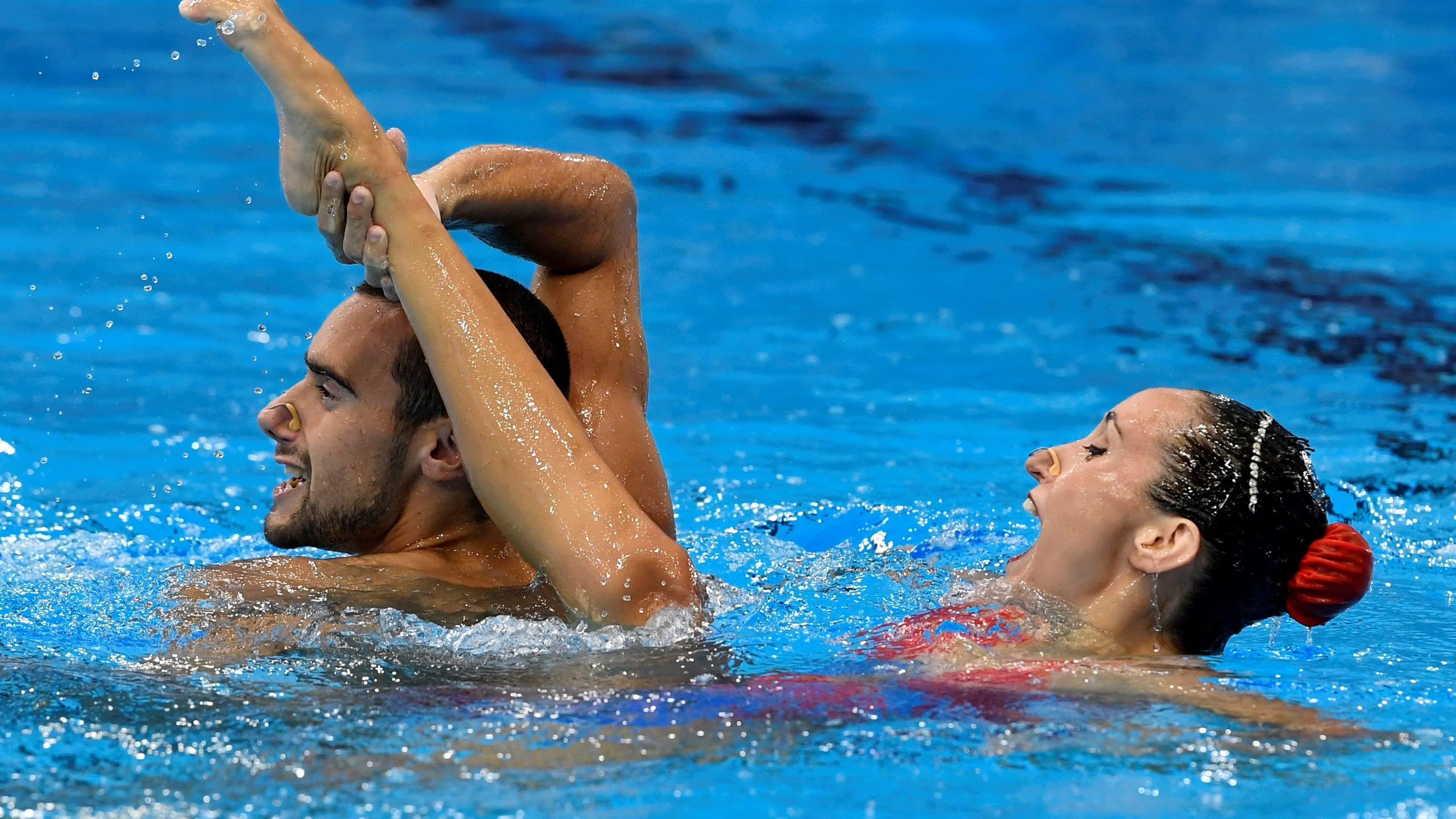 Pau Ribes y Berta Ferreras, durante la prueba