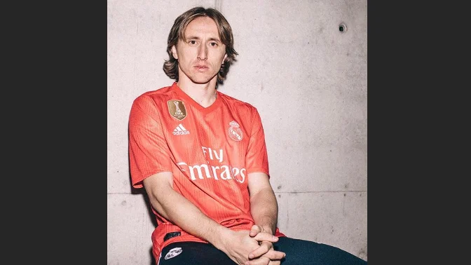 Modric, con la camiseta del Real Madrid