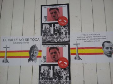 Amanecen con pegatinas de Franco Amanecen con pegatinas de Franco