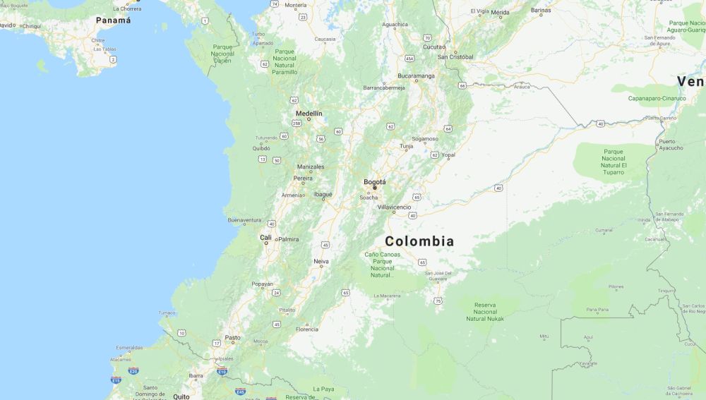 Zona de Colombia donde ha tenido lugar el terremoto