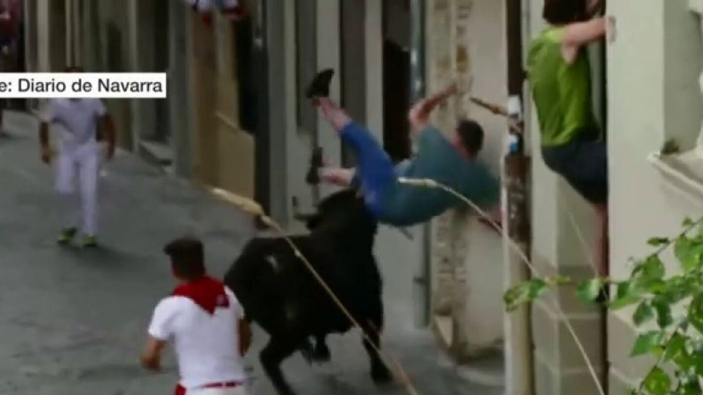 Corneado mientras grababa el encierro