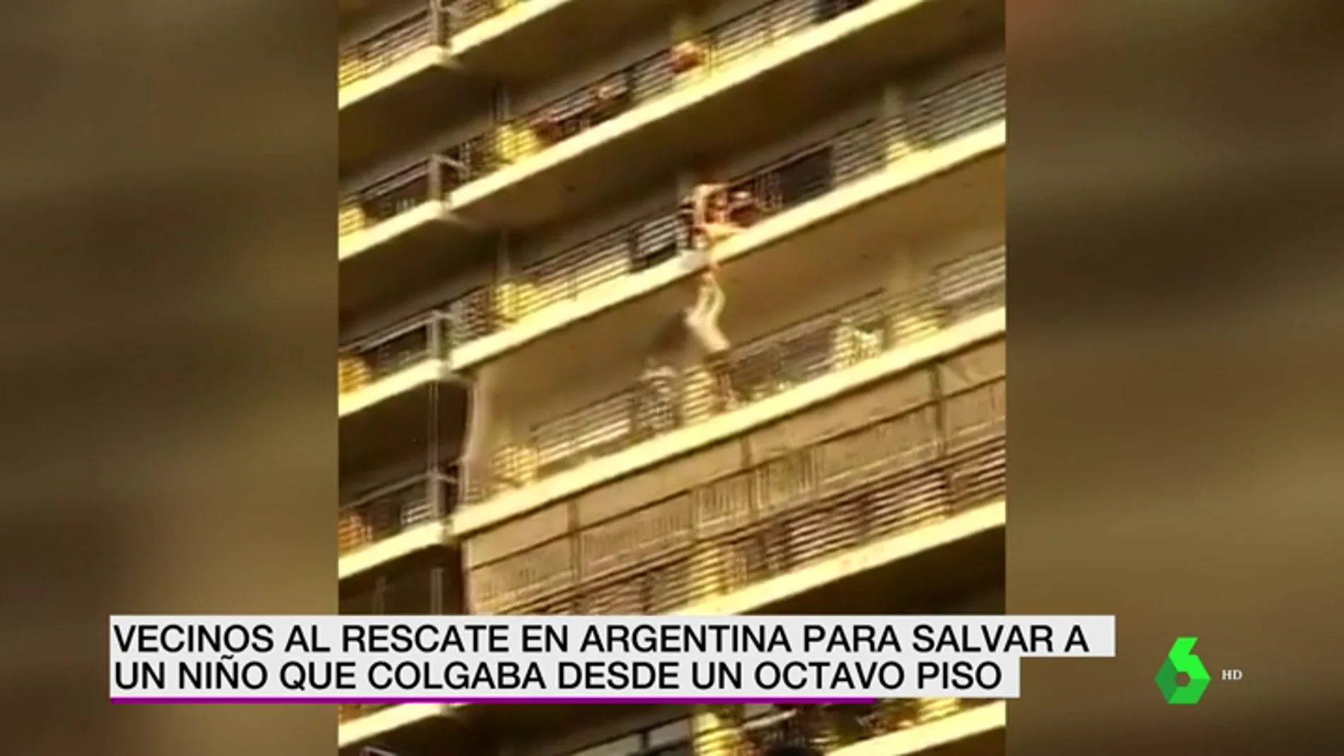 Rescate de un niño en Argentina