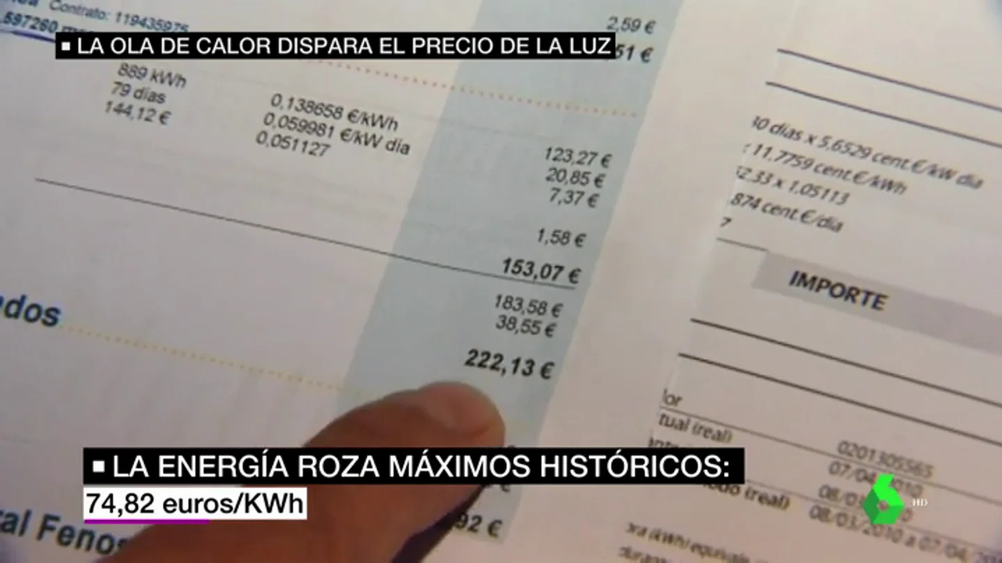 La ola de calor dispara el precio de la luz: se acerca a máximos históricos y los expertos auguran nuevas subidas La ola de calor dispara el precio de la luz: se acerca a máximos históricos y los expertos auguran nuevas subidas