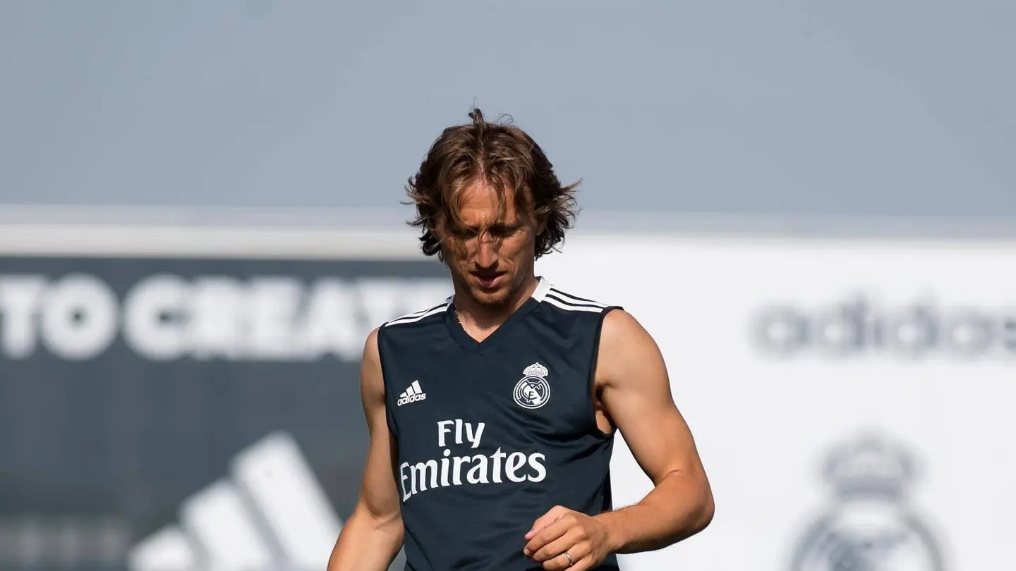 Luka Modric vuelve a entrenarse con el Madrid Luka Modric vuelve a entrenarse con el Madrid