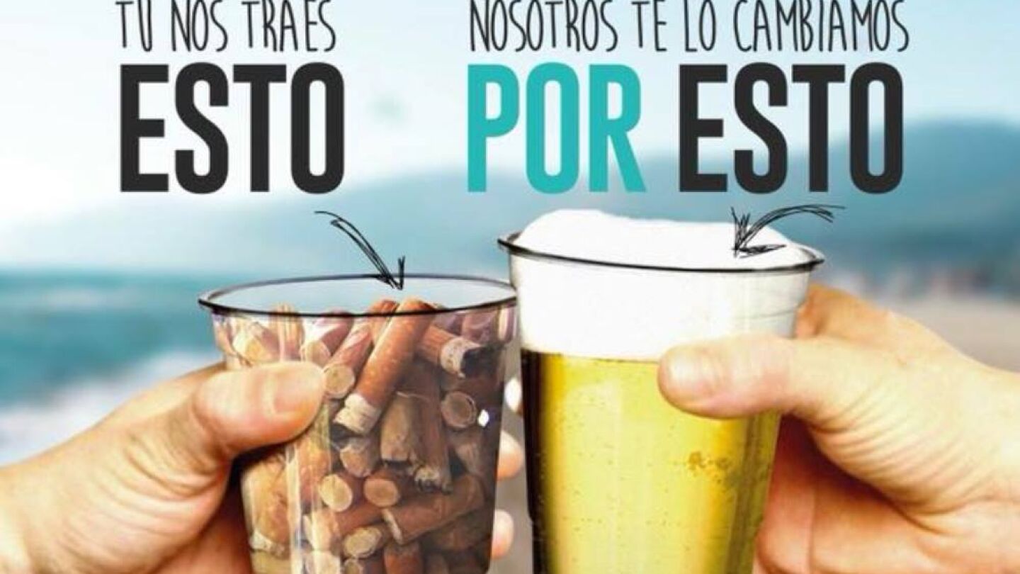 Campa&ntilde;a ambiental en un chiringuito de Castelldefels