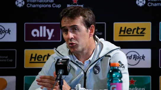 Julen Lopetegui tras vencer a la Roma Julen Lopetegui tras vencer a la Roma