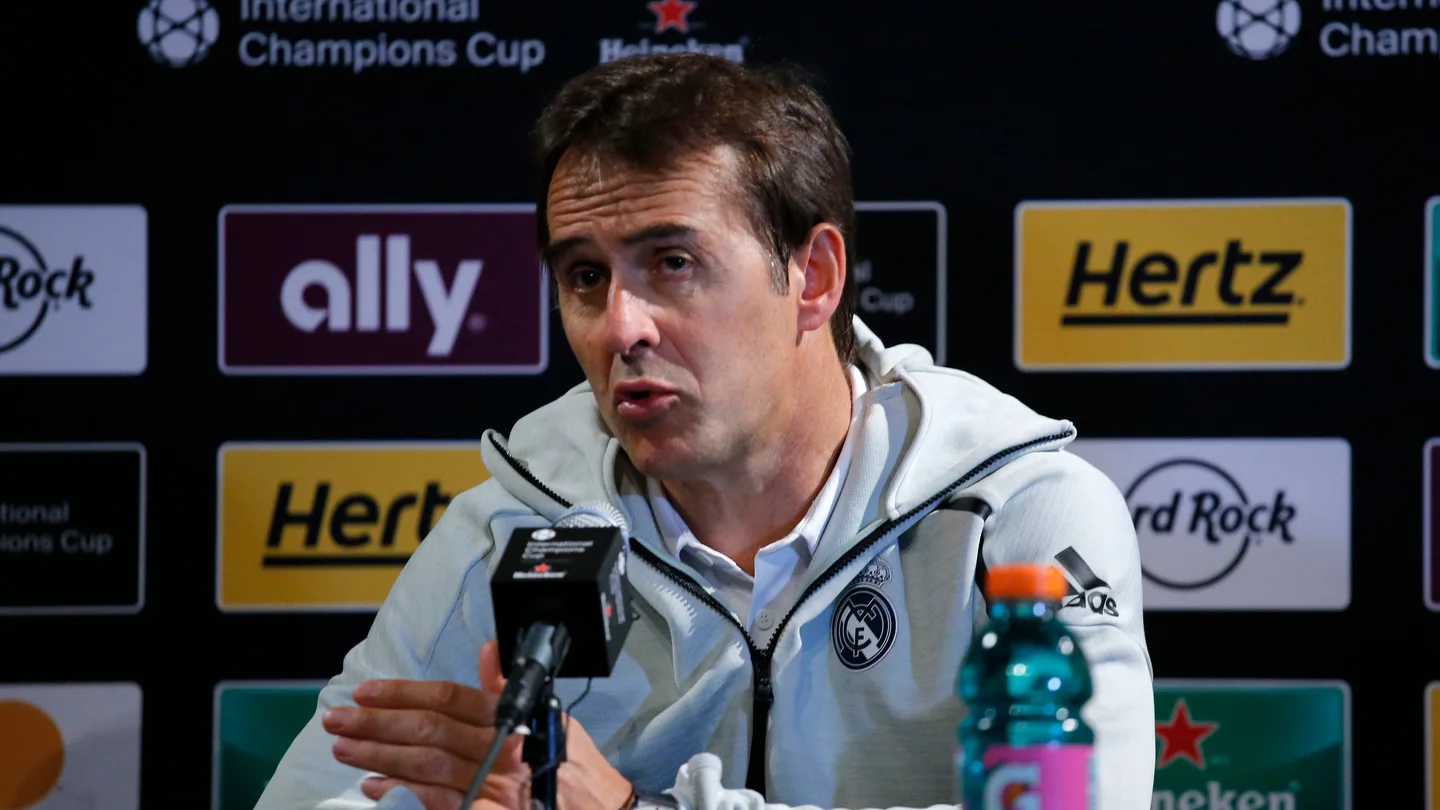 Julen Lopetegui tras vencer a la Roma Julen Lopetegui tras vencer a la Roma
