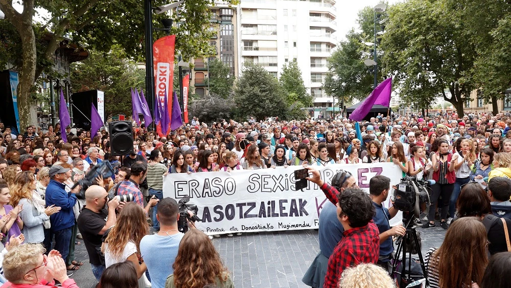 Manifestación en San Sebastián en repulsa a la violación de una menor 