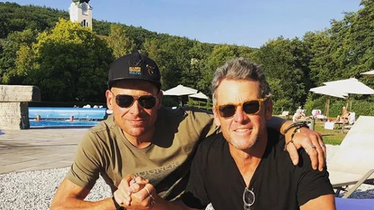 Armstrong en su visita a Ullrich Armstrong en su visita a Ullrich