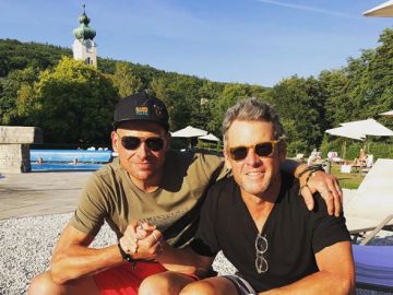 Armstrong en su visita a Ullrich Armstrong en su visita a Ullrich