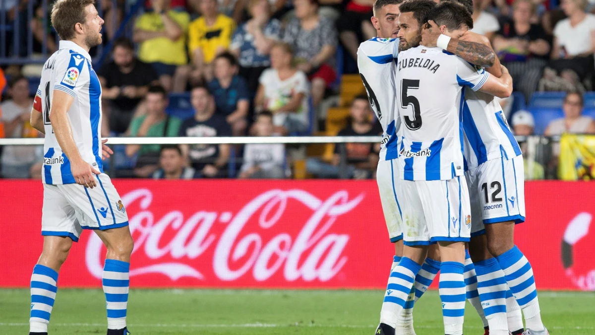 La Real Sociedad celebra un gol