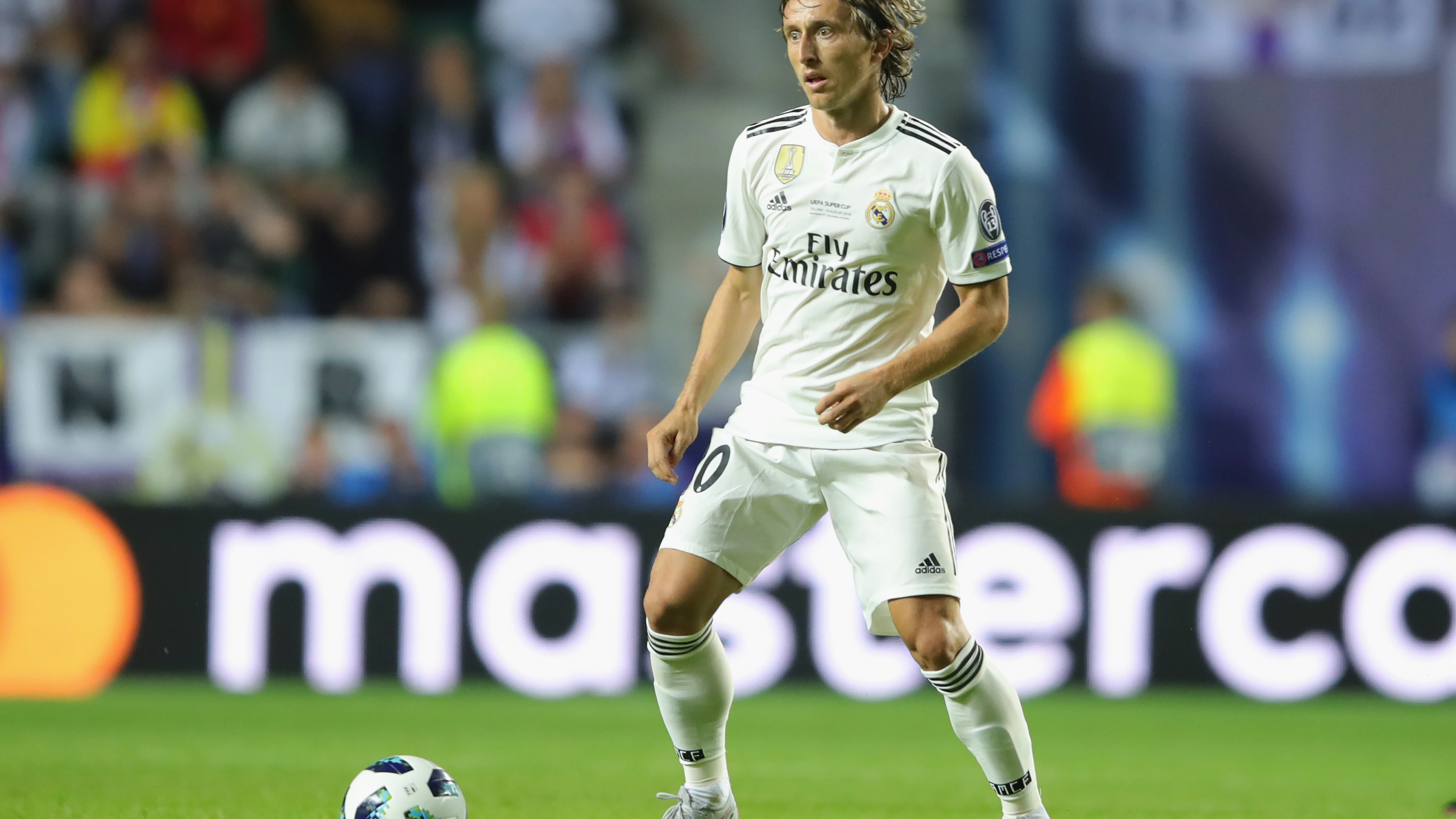 Modric, durante la Supercopa de Europa