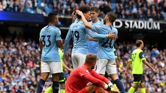 Manchester City ante el Huddersfield Town en la Premier Manchester City ante el Huddersfield Town en la Premier