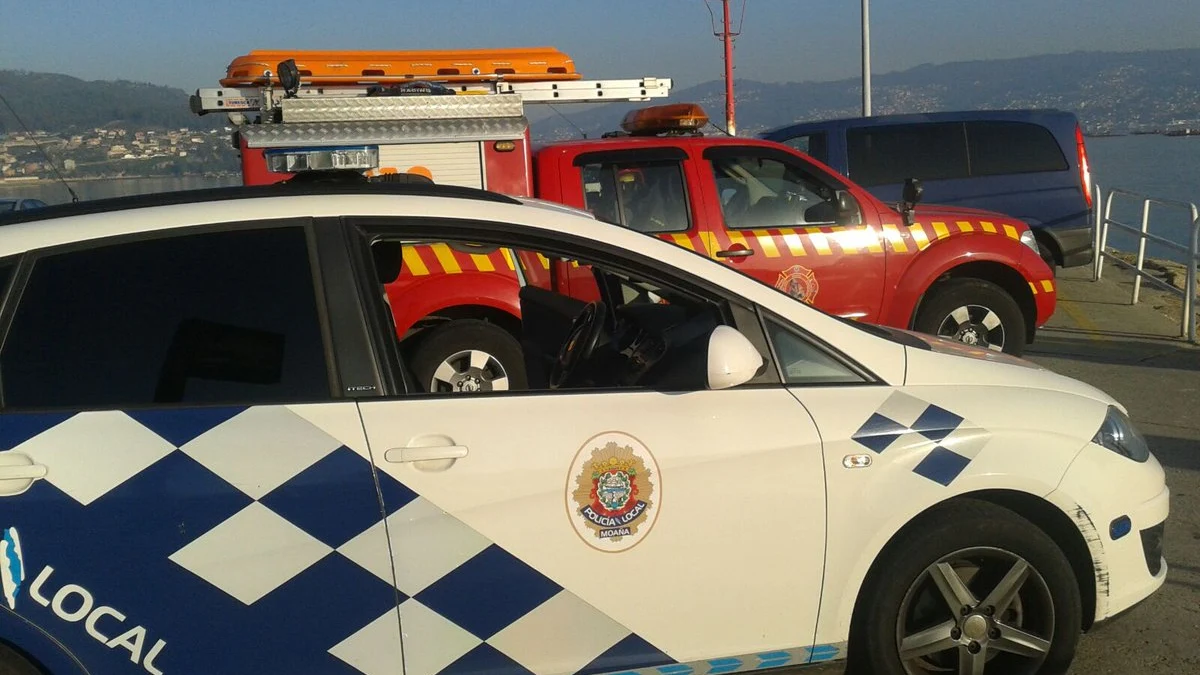 Coche de la policía local de Moaña