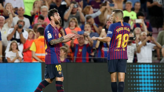 Messi celebra un gol ante el Alavés Messi celebra un gol ante el Alavés