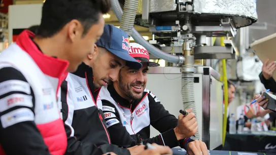 Fernando Alonso, con Buemi y Nakajima Fernando Alonso, con Buemi y Nakajima