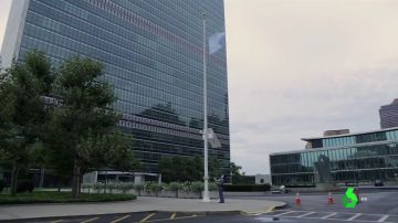 Banderas a media asta en la sede de la ONU
