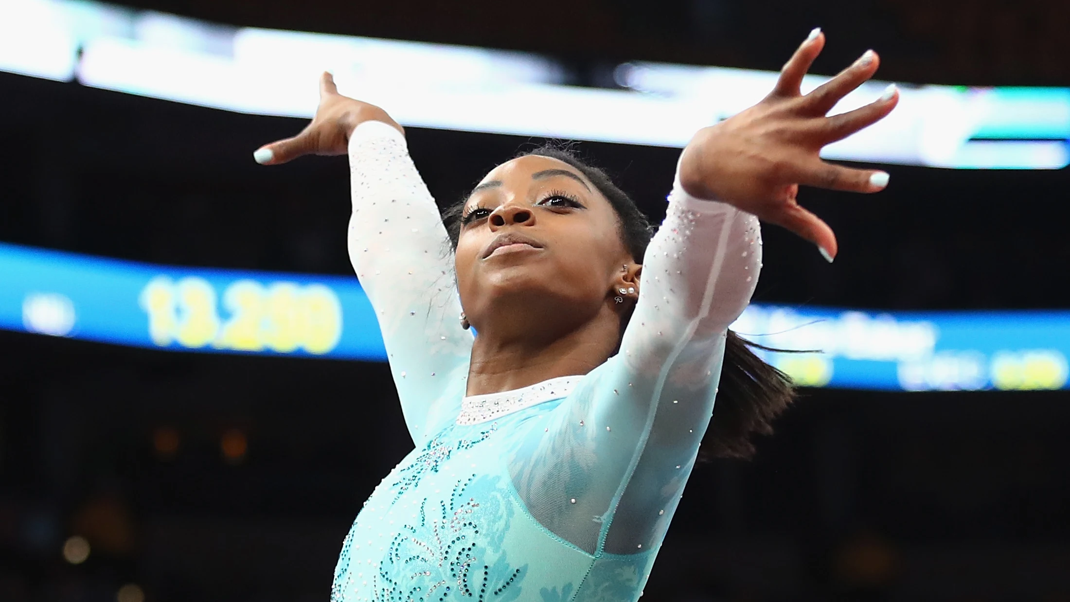 Simone Biles, durante la competición