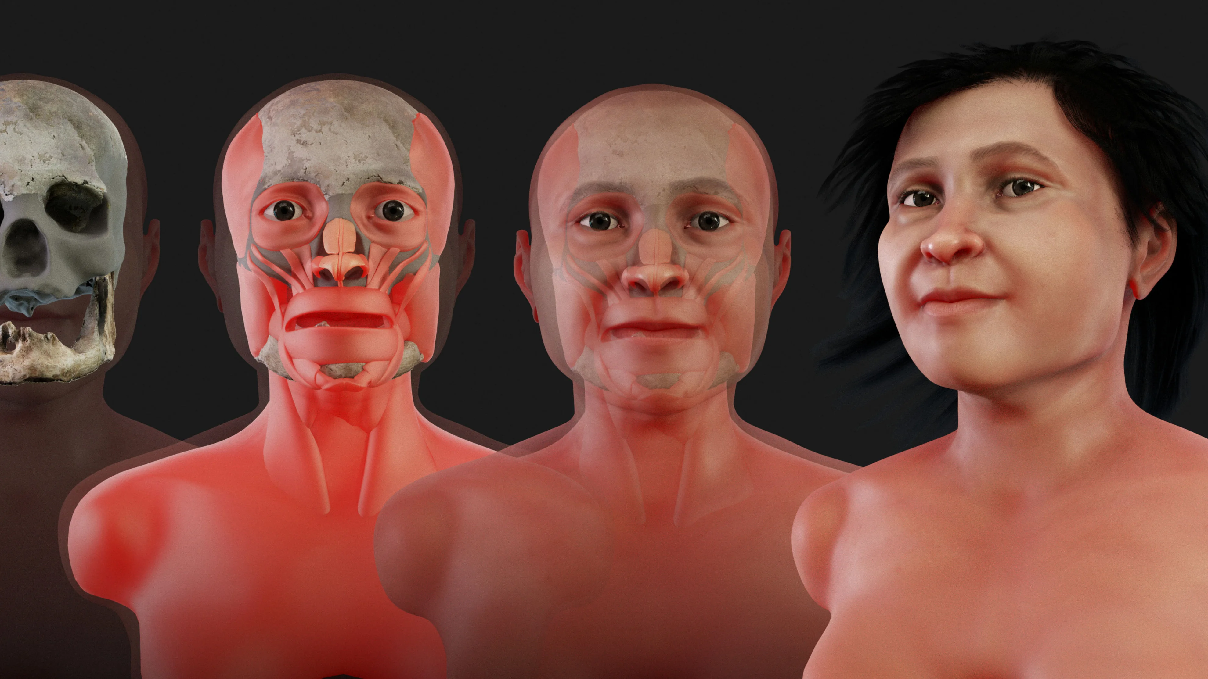 Reconstrucción 3D del rosto de la Mujer de Naharon