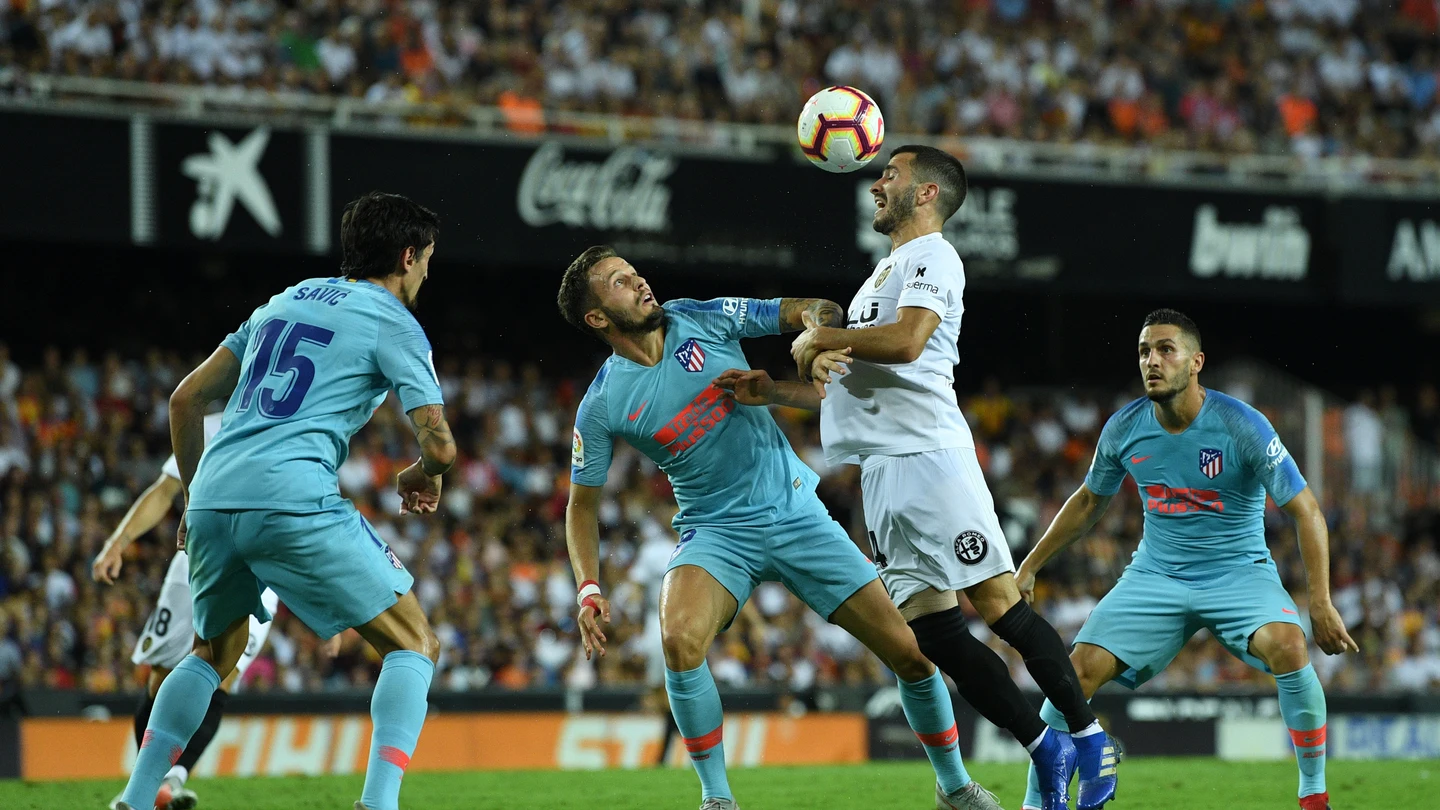 Momento del Valencia - Atlético disputado en Mestalla Momento del Valencia - Atlético disputado en Mestalla