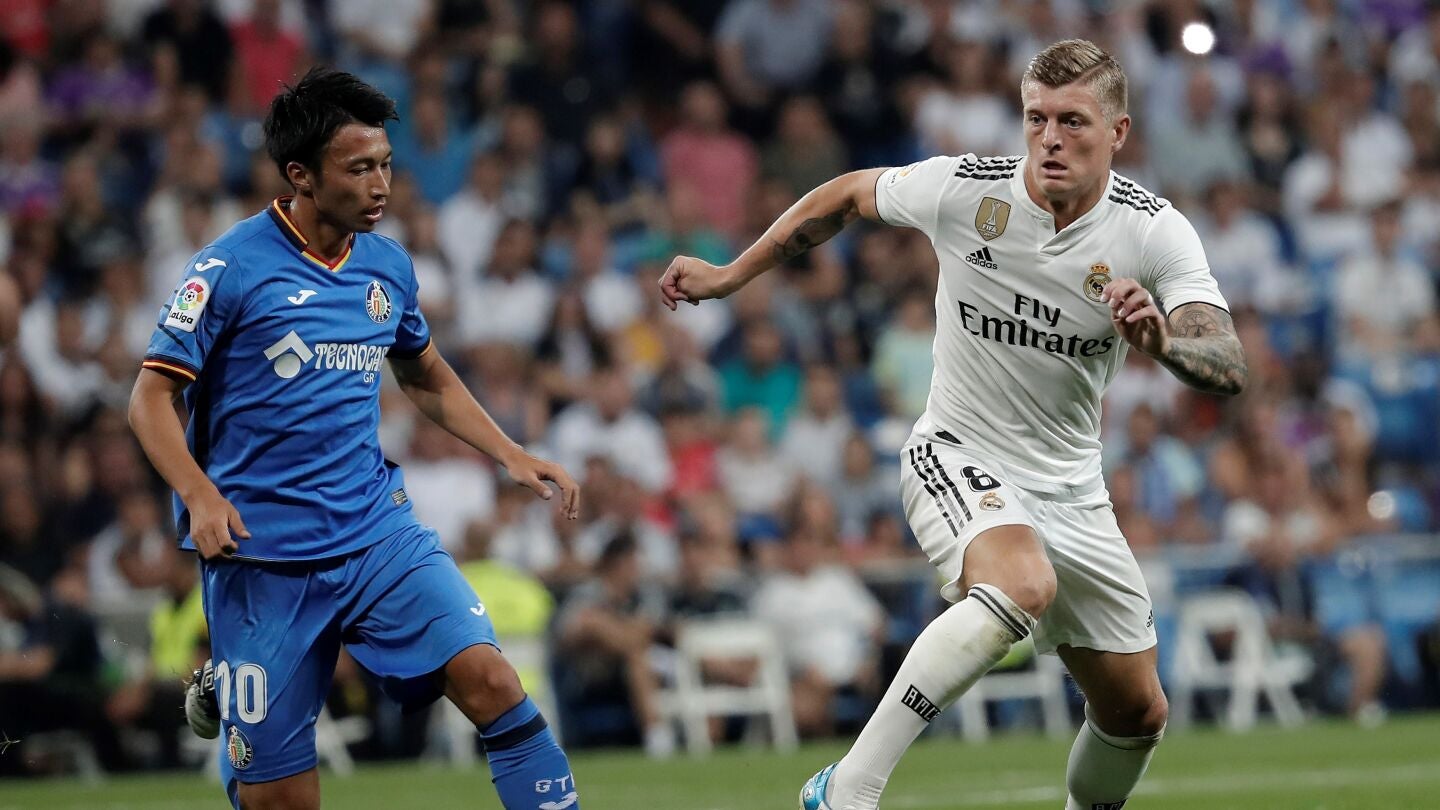 Toni Kroos en un partido contra el Getafe C.F