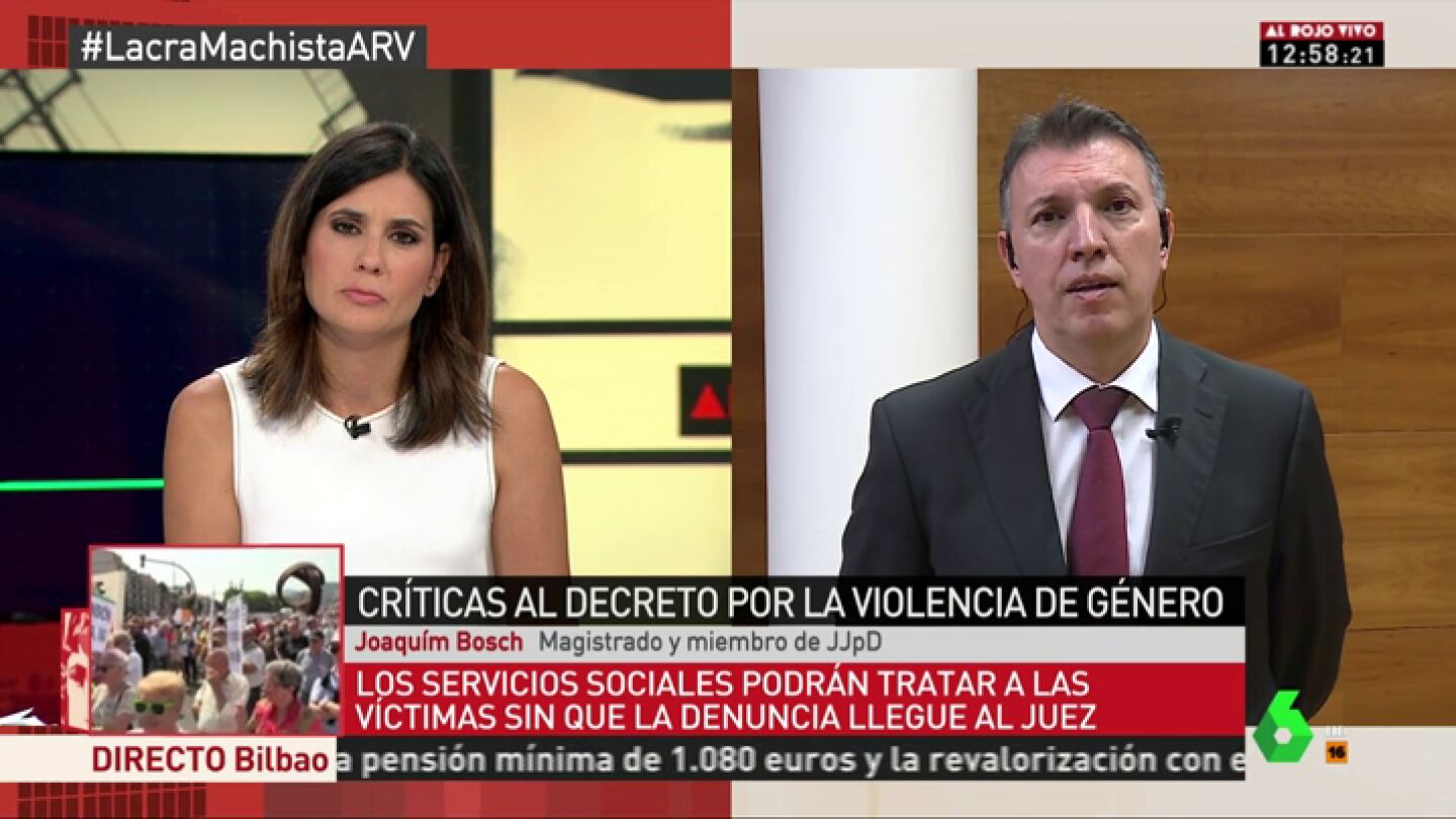 Joaquim Bosch, sobre el nuevo decreto contra la violencia machista: "No es la figura m&aacute;s adecuada y es dudoso que exista una urgencia o necesidad"