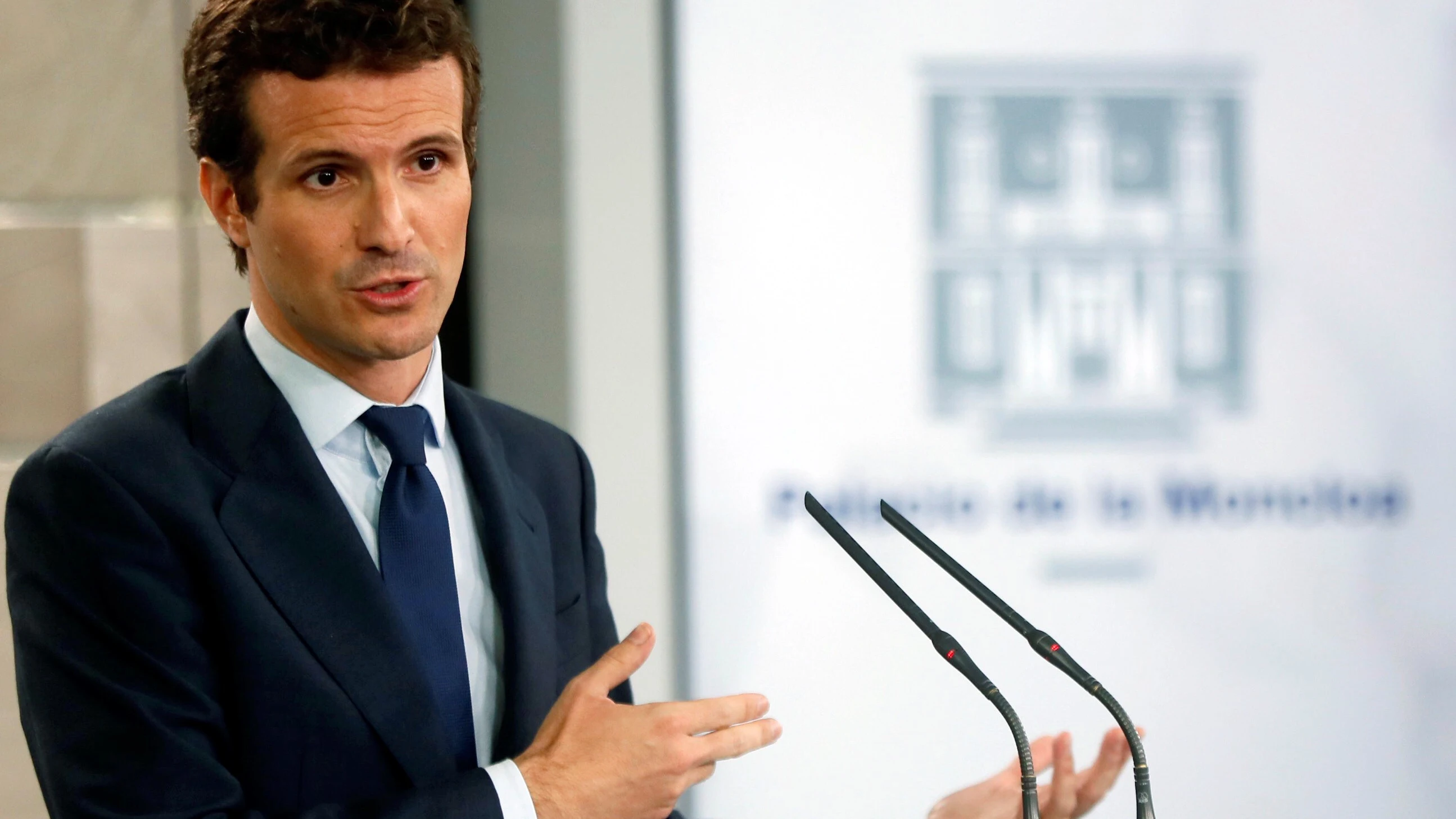 El líder del PP, Pablo Casado