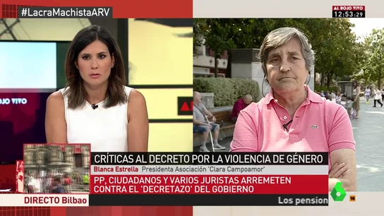 Blanca Estrella, sobre las críticas al decreto contra la violencia de género: "Los jueces han protestado y las que lo van a pagar son las víctimas" Blanca Estrella, sobre las críticas al decreto contra la violencia de género: "Los jueces han protestado y las que lo van a pagar son las víctimas"