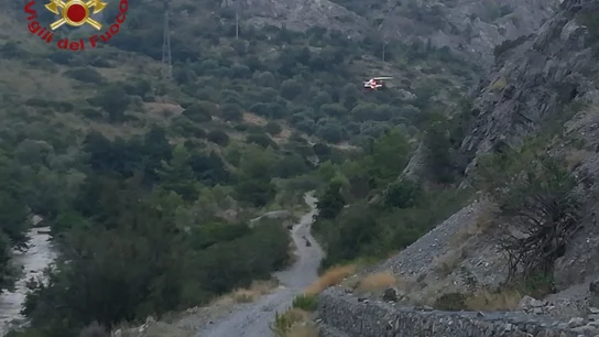 El río Raganello desbordado  El río Raganello desbordado