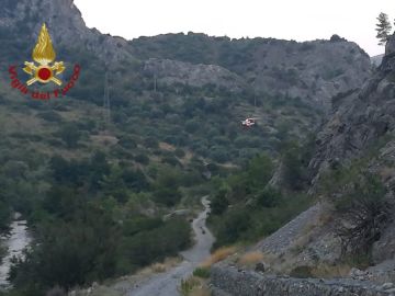 El río Raganello desbordado El río Raganello desbordado