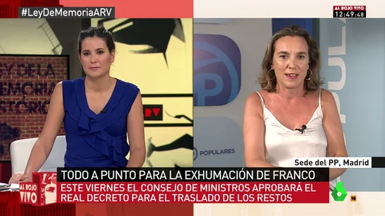 Cuca Gamarra, sobre el decreto ley para exhumar a Franco: "Pedimos que no se busque el enfrentamiento, hay que llevarlo con más normalidad" Cuca Gamarra, sobre el decreto ley para exhumar a Franco: "Pedimos que no se busque el enfrentamiento, hay que llevarlo con más normalidad"